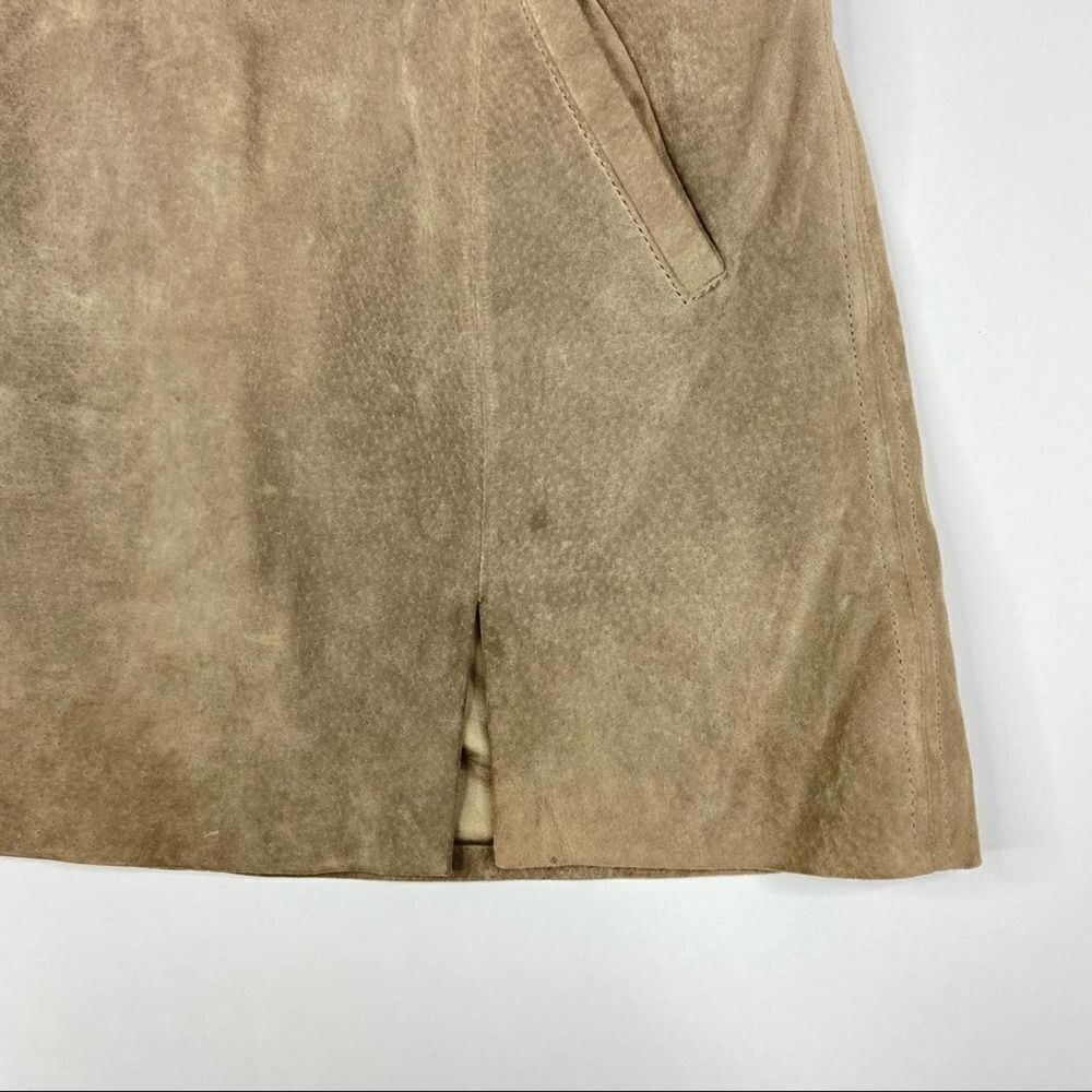 Blank NYC 100% Leather Mini Skirt Size 26 - Picture 3 of 9